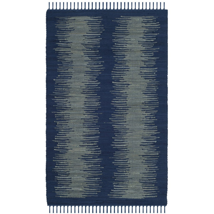 SAFAVIEH Montauk Collection MTK718H Handwoven Navy Rug Image 1