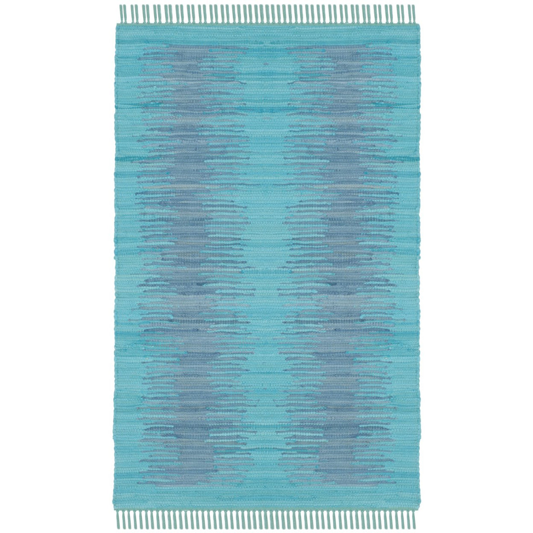 SAFAVIEH Montauk MTK718C Handwoven Turquoise Rug Image 1