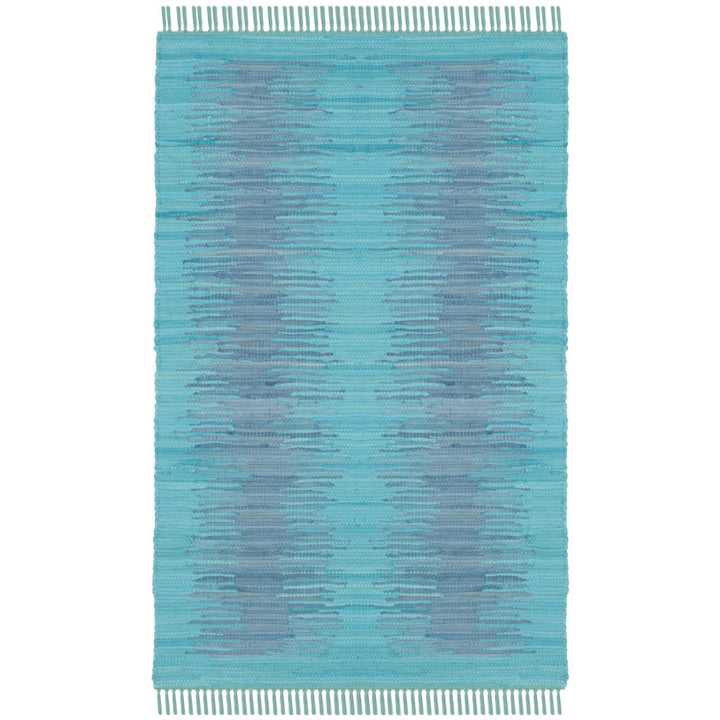 SAFAVIEH Montauk MTK718C Handwoven Turquoise Rug Image 1