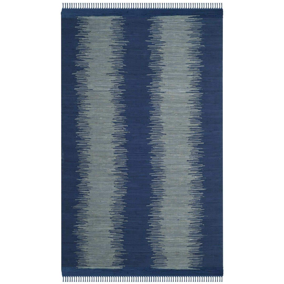 SAFAVIEH Montauk Collection MTK718H Handwoven Navy Rug Image 1