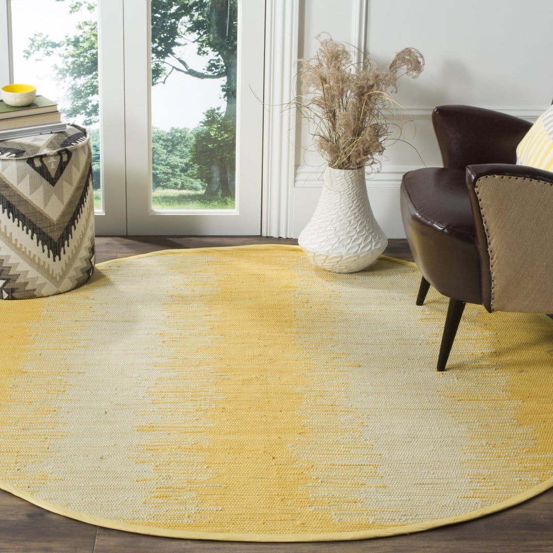 SAFAVIEH Montauk Collection MTK718K Handwoven Gold Rug Image 2