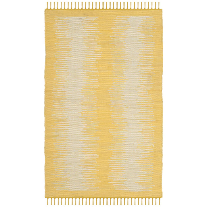 SAFAVIEH Montauk Collection MTK718K Handwoven Gold Rug Image 1