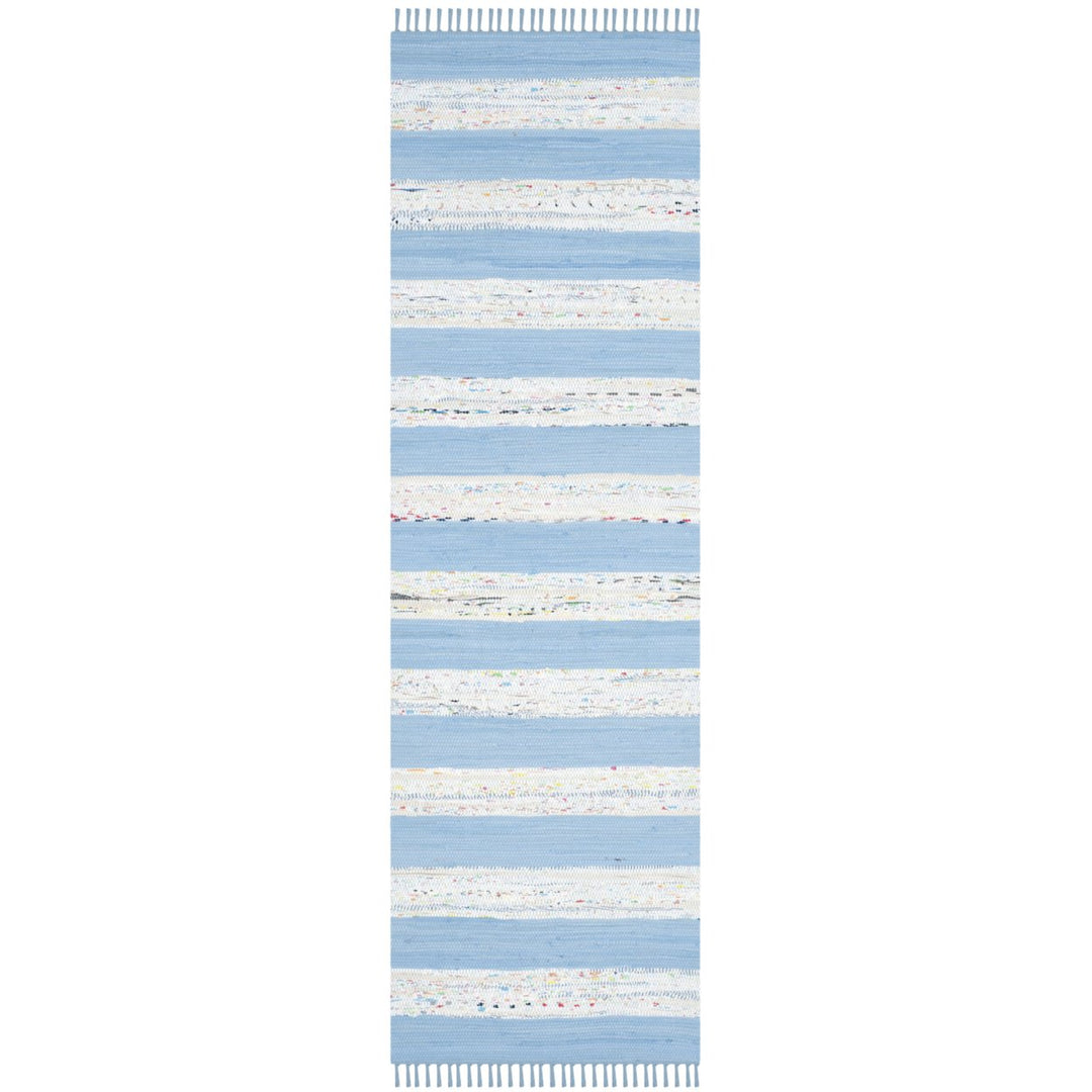 SAFAVIEH Montauk MTK720C Handwoven Ivory / Turquoise Rug Image 1