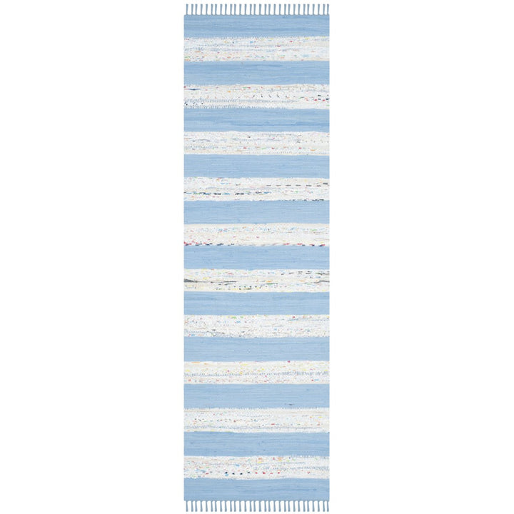 SAFAVIEH Montauk MTK720C Handwoven Ivory / Turquoise Rug Image 1