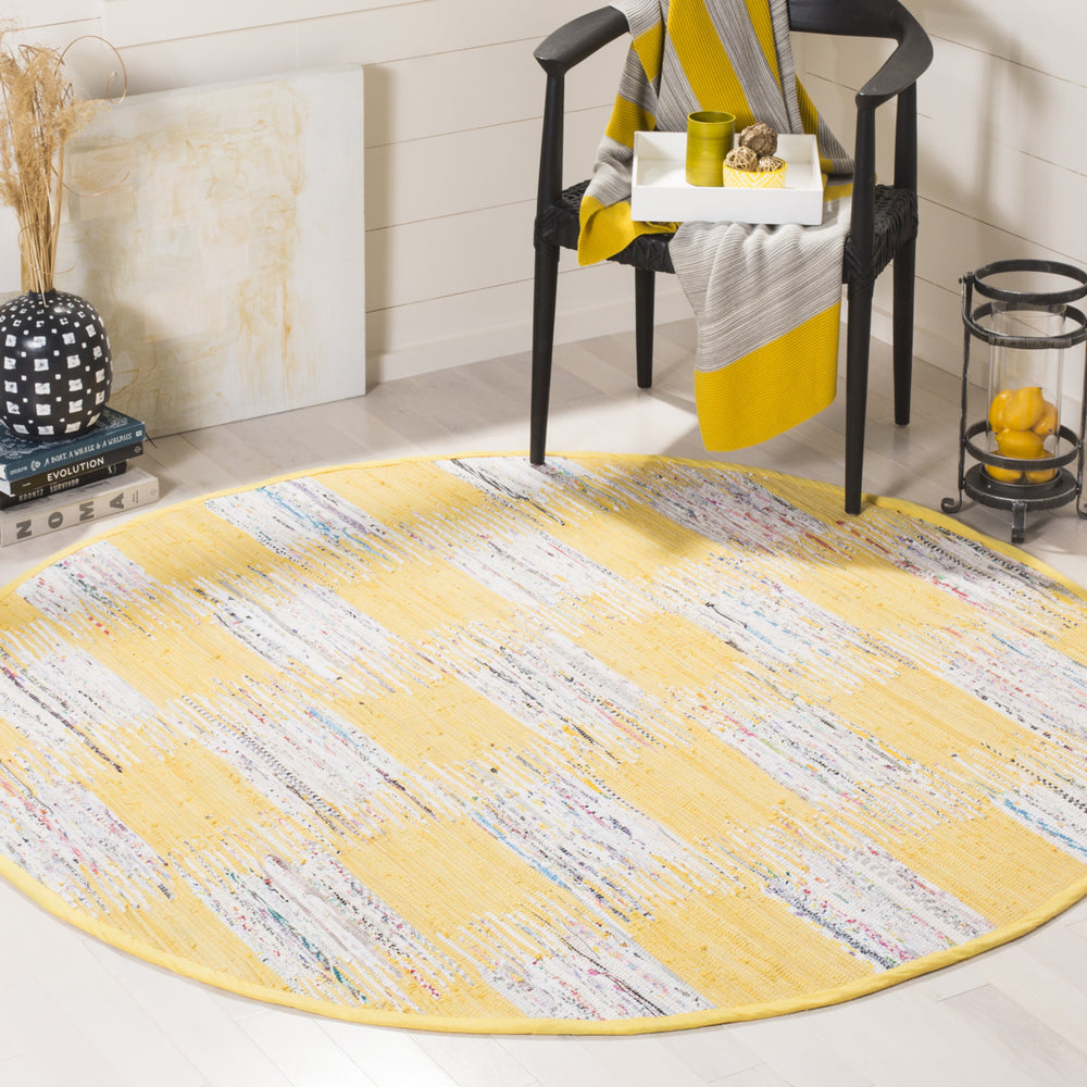 SAFAVIEH Montauk MTK721A Handwoven Yellow / Multi Rug Image 2