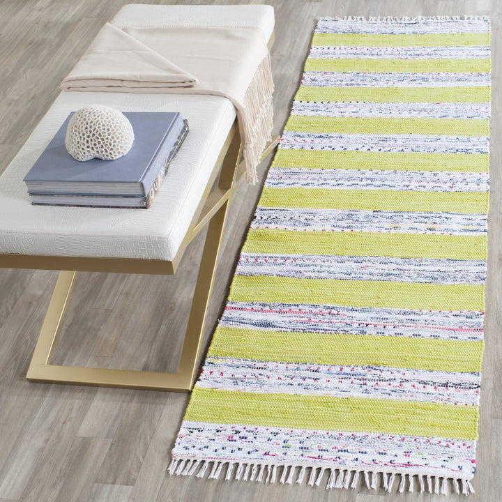 SAFAVIEH Montauk MTK720D Ivory / Light Green Rug Image 2