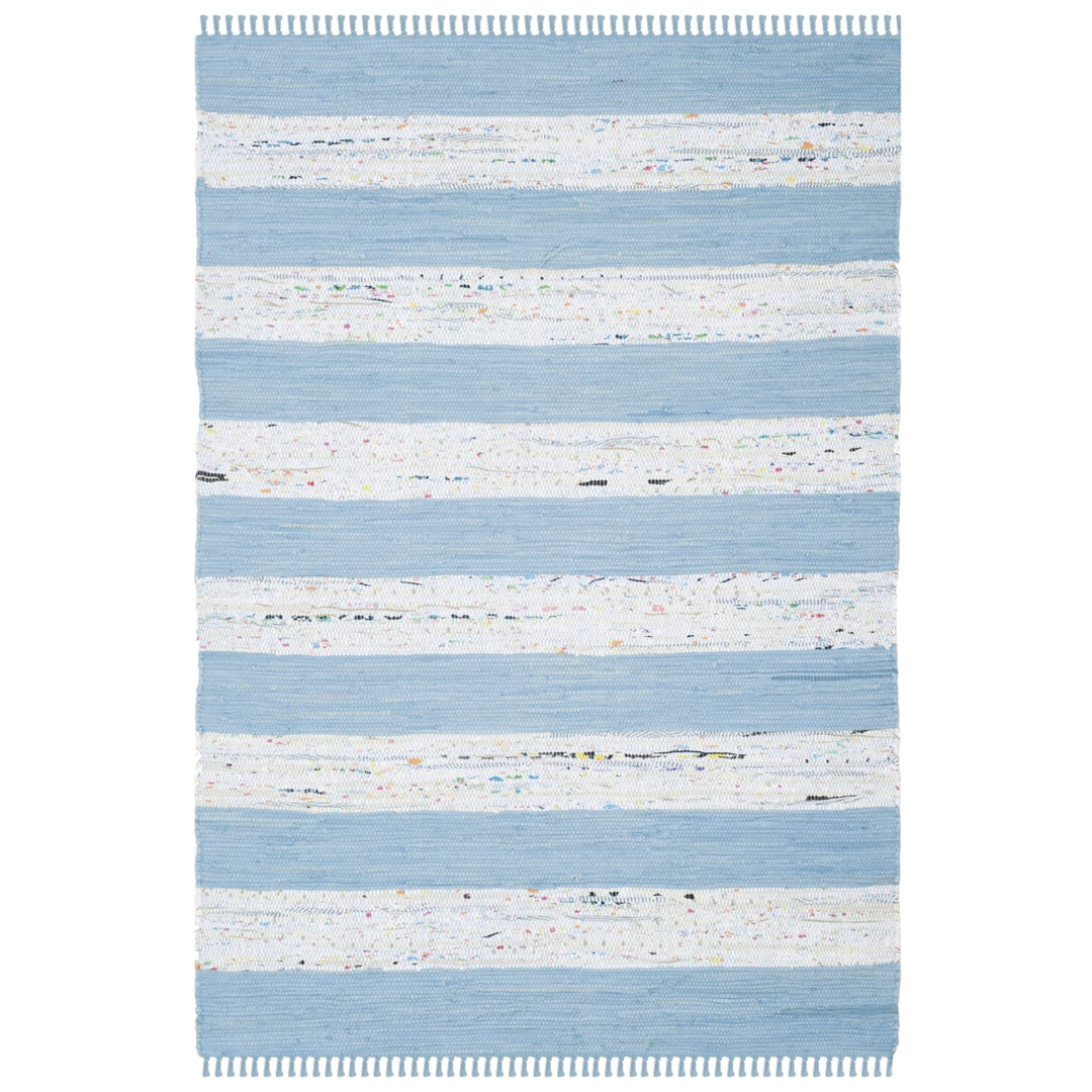 SAFAVIEH Montauk MTK720C Handwoven Ivory / Turquoise Rug Image 6