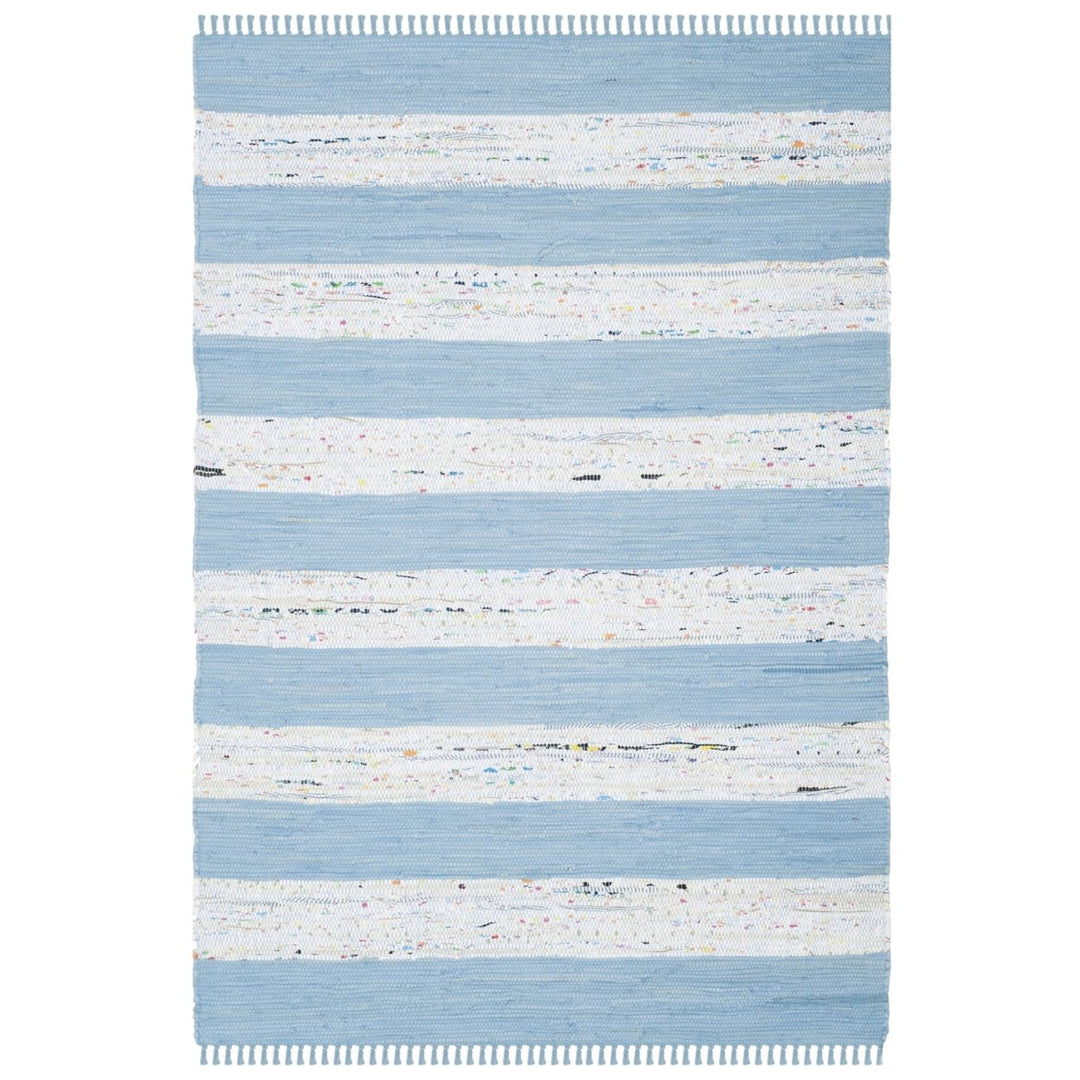 SAFAVIEH Montauk MTK720C Handwoven Ivory / Turquoise Rug Image 1