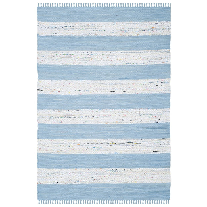 SAFAVIEH Montauk MTK720C Handwoven Ivory / Turquoise Rug Image 1