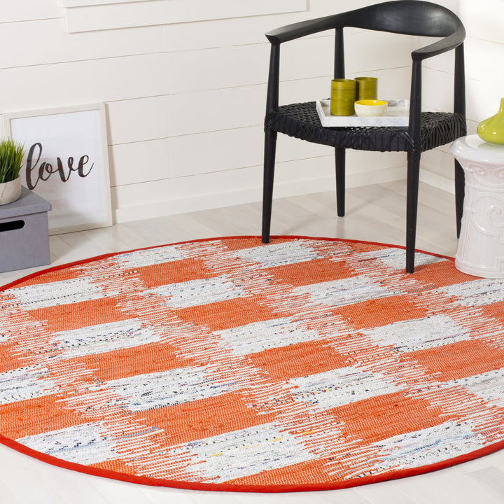 SAFAVIEH Montauk MTK721B Handwoven Orange / Multi Rug Image 2