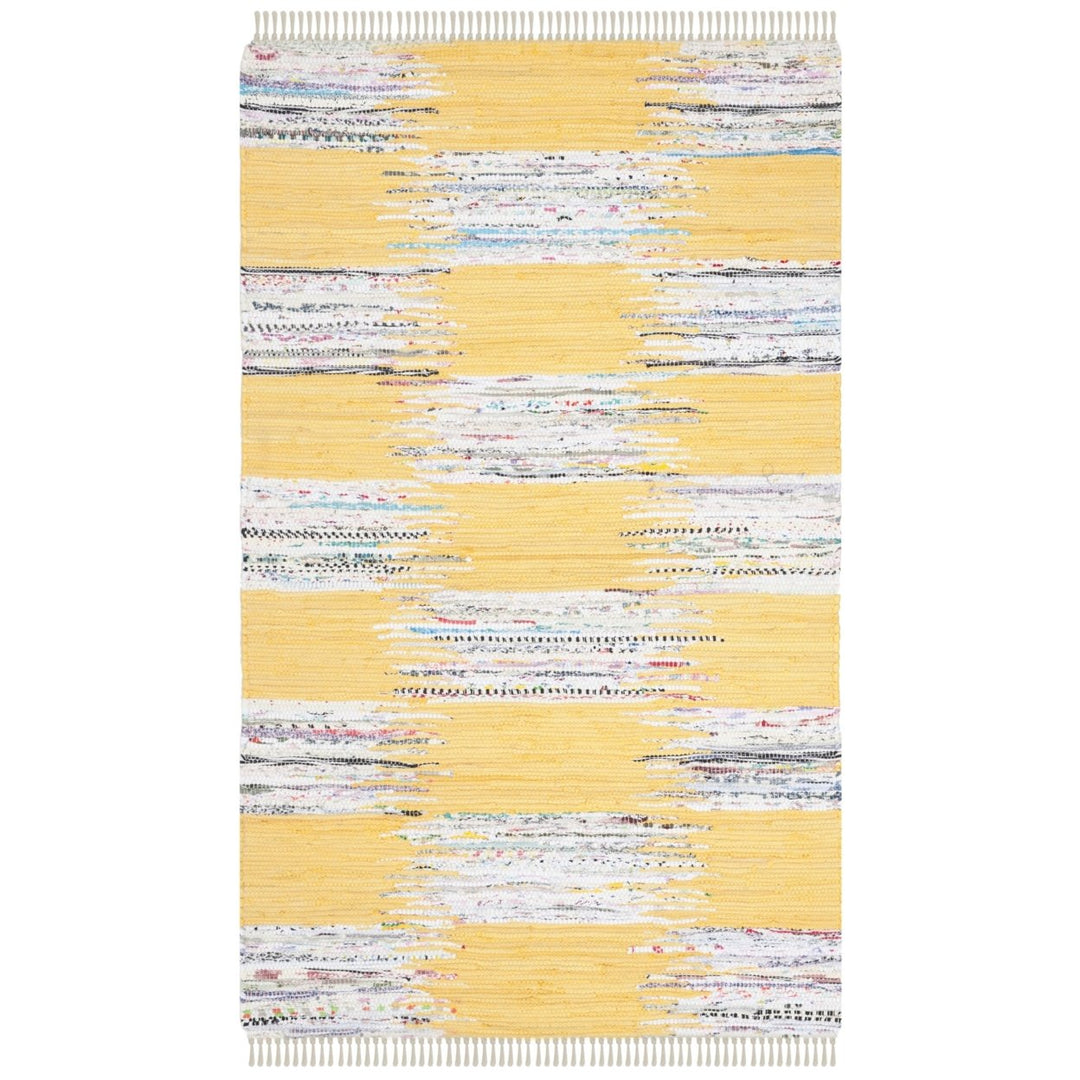 SAFAVIEH Montauk MTK721A Handwoven Yellow / Multi Rug Image 1