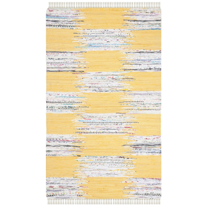 SAFAVIEH Montauk MTK721A Handwoven Yellow / Multi Rug Image 1