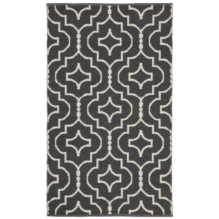 SAFAVIEH Montauk MTK722E Handwoven Dark Grey / Ivory Rug Image 1