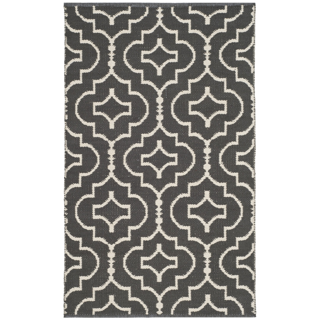 SAFAVIEH Montauk MTK722E Handwoven Dark Grey / Ivory Rug Image 9