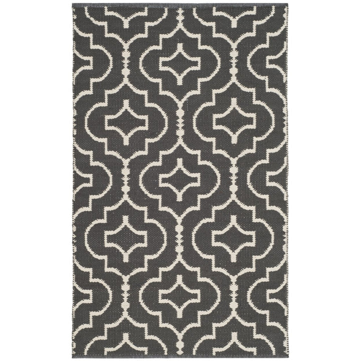 SAFAVIEH Montauk MTK722E Handwoven Dark Grey / Ivory Rug Image 1