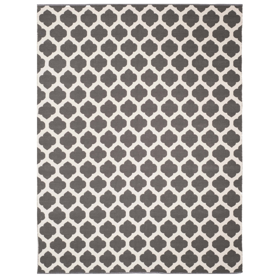 SAFAVIEH Montauk MTK723E Handwoven Dark Grey / Ivory Rug Image 1