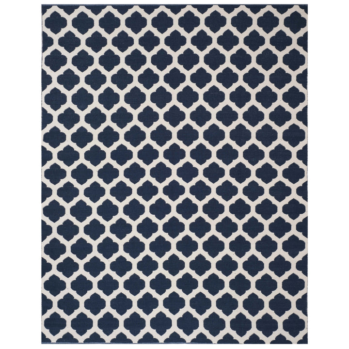 SAFAVIEH Montauk MTK723H Handwoven Navy / Ivory Rug Image 1