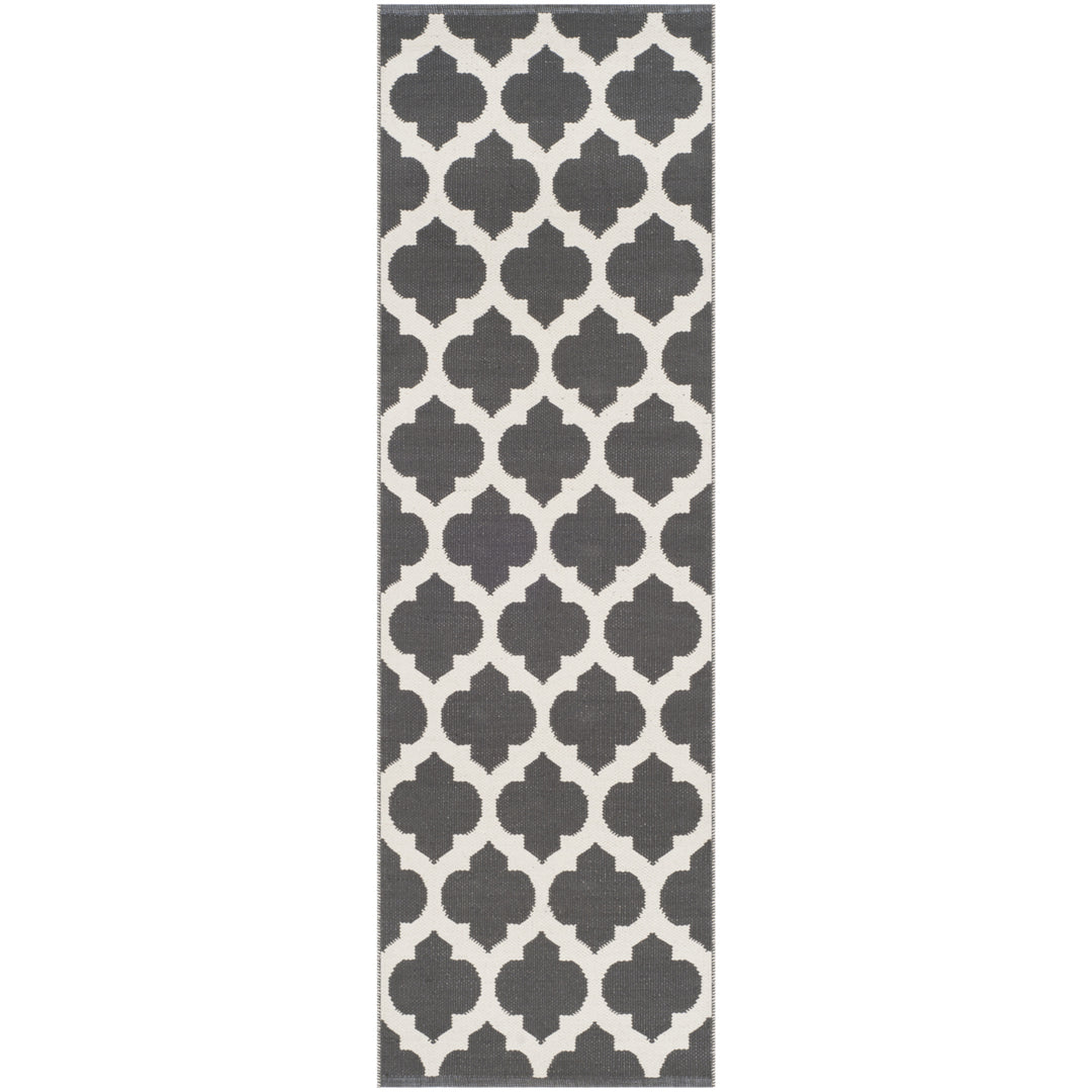 SAFAVIEH Montauk MTK723E Handwoven Dark Grey / Ivory Rug Image 5