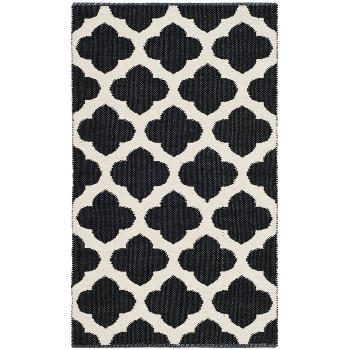 SAFAVIEH Montauk MTK723D Handwoven Black / Ivory Rug Image 1