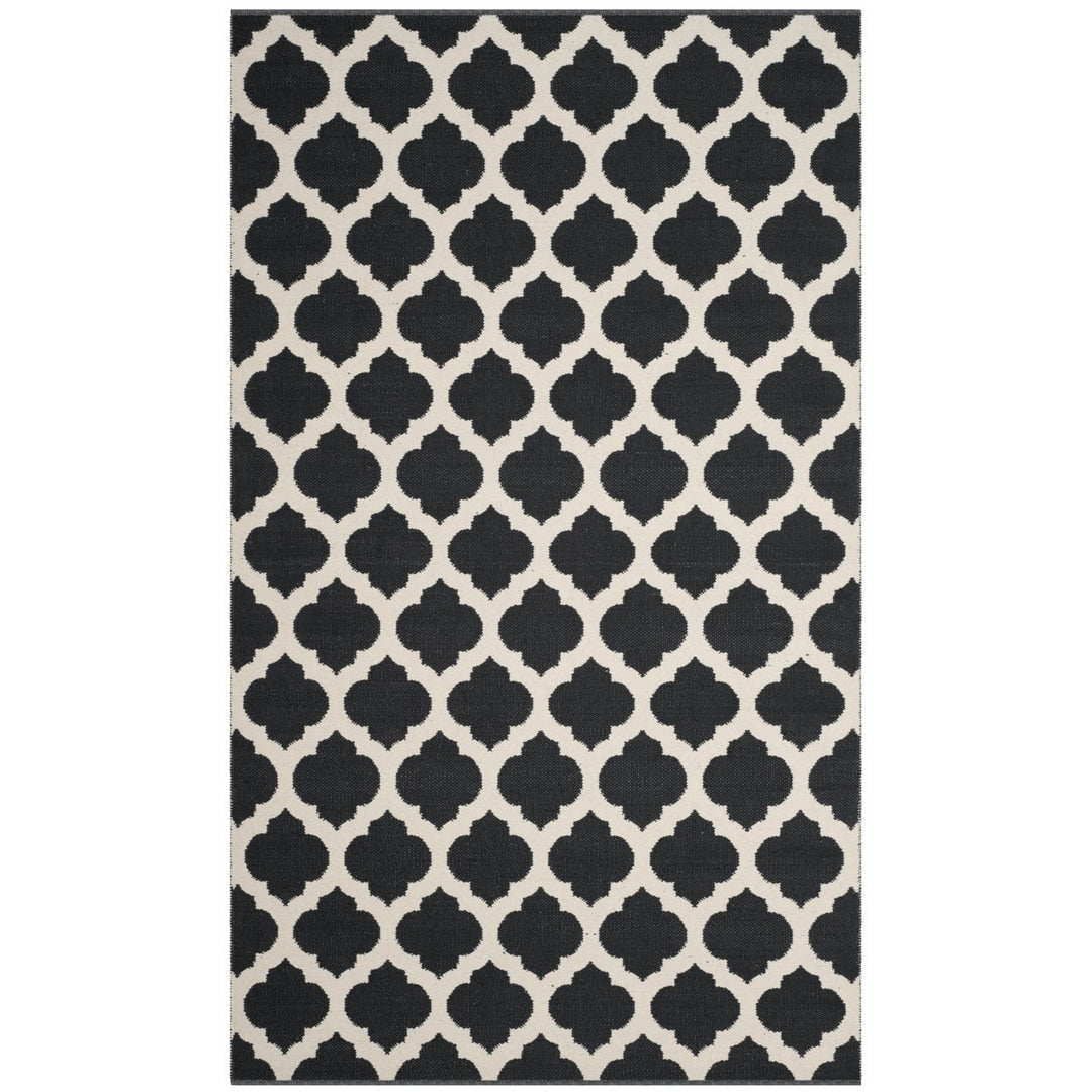 SAFAVIEH Montauk MTK723D Handwoven Black / Ivory Rug Image 1