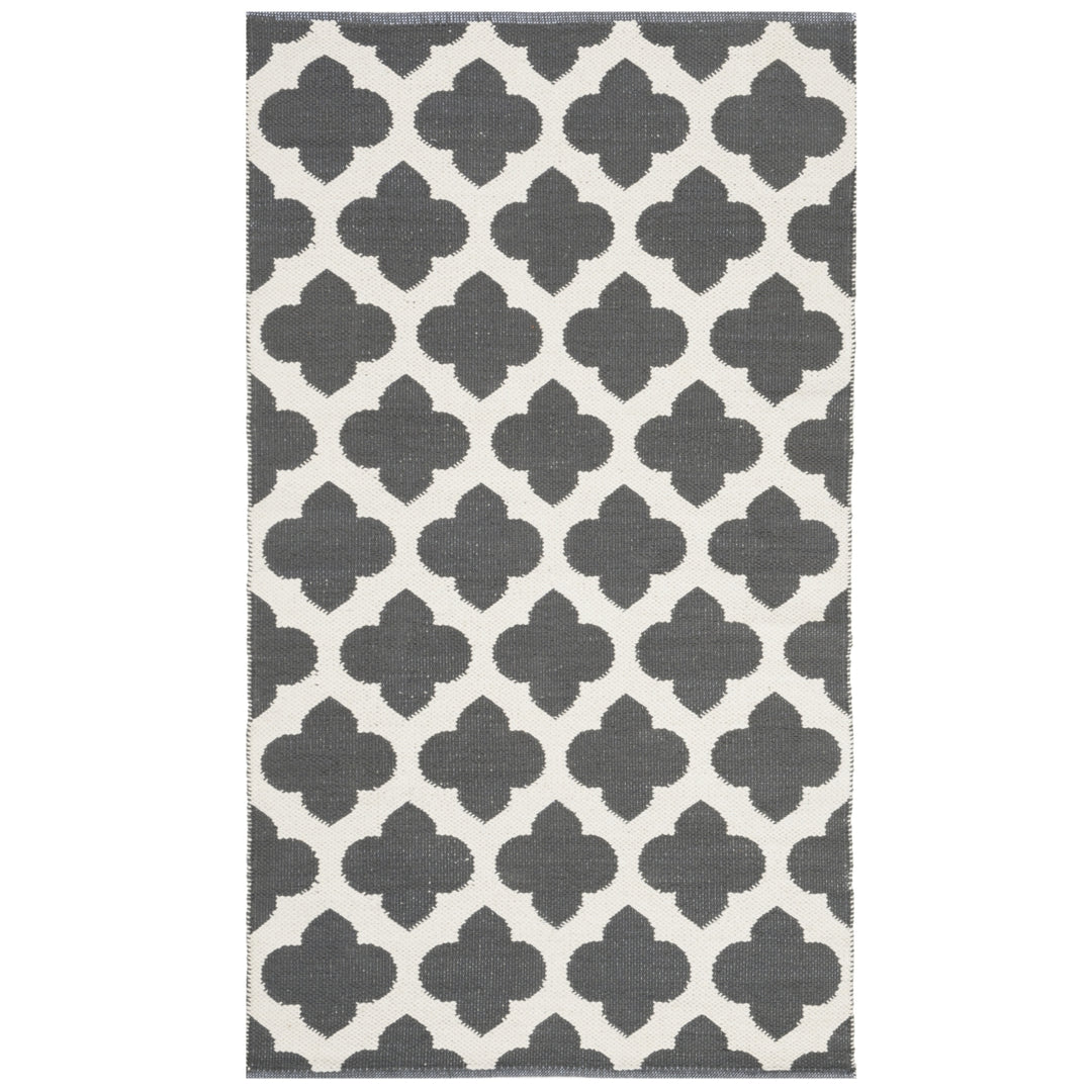 SAFAVIEH Montauk MTK723E Handwoven Dark Grey / Ivory Rug Image 8