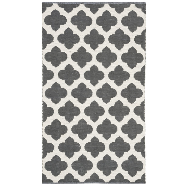 SAFAVIEH Montauk MTK723E Handwoven Dark Grey / Ivory Rug Image 8