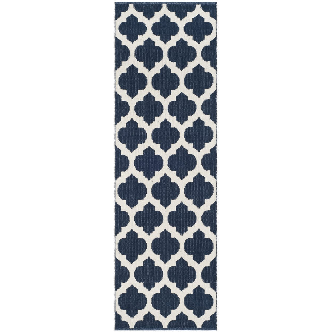 SAFAVIEH Montauk MTK723H Handwoven Navy / Ivory Rug Image 1