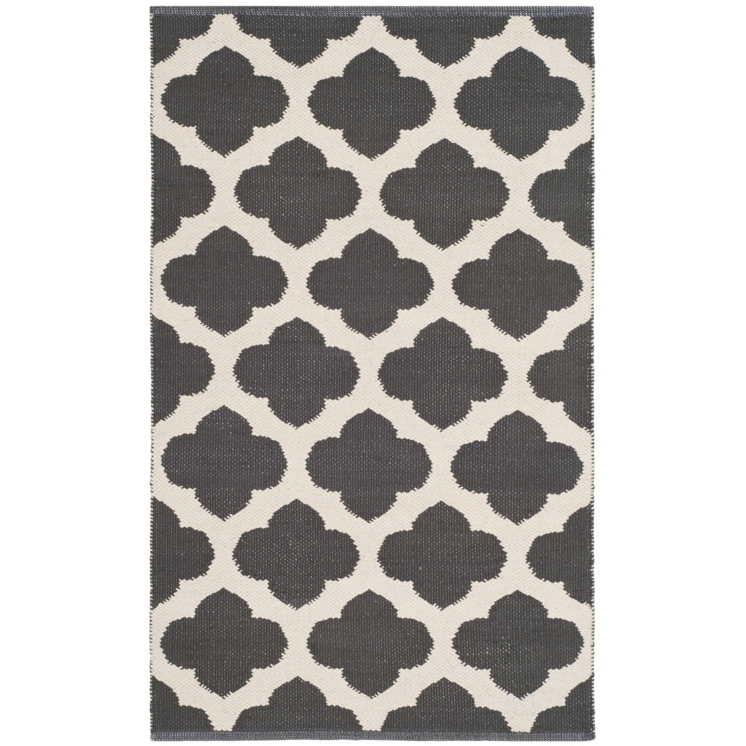 SAFAVIEH Montauk MTK723E Handwoven Dark Grey / Ivory Rug Image 9