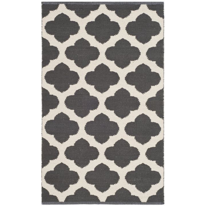 SAFAVIEH Montauk MTK723E Handwoven Dark Grey / Ivory Rug Image 9