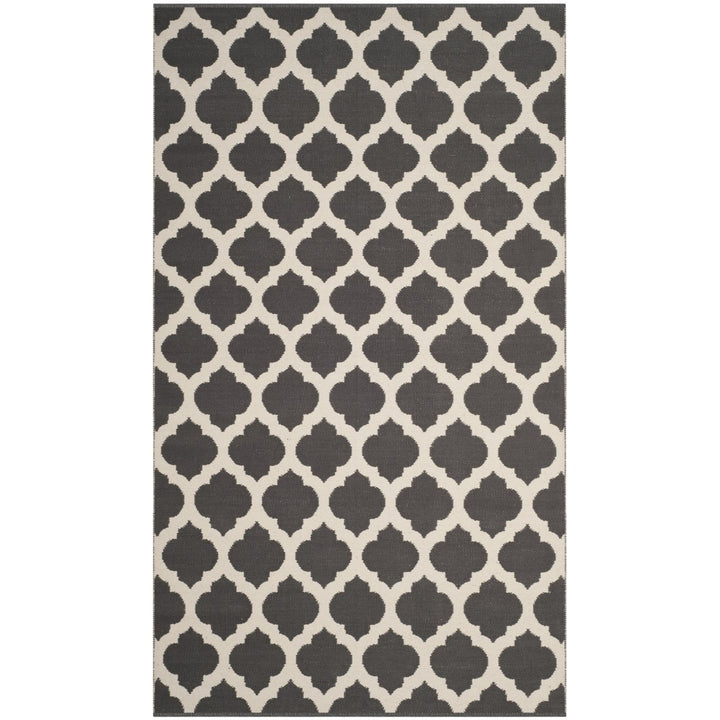 SAFAVIEH Montauk MTK723E Handwoven Dark Grey / Ivory Rug Image 1