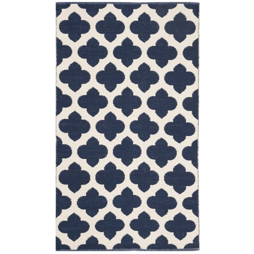 SAFAVIEH Montauk MTK723H Handwoven Navy / Ivory Rug Image 1