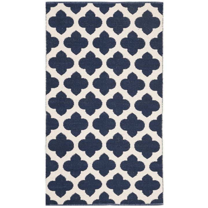 SAFAVIEH Montauk MTK723H Handwoven Navy / Ivory Rug Image 1