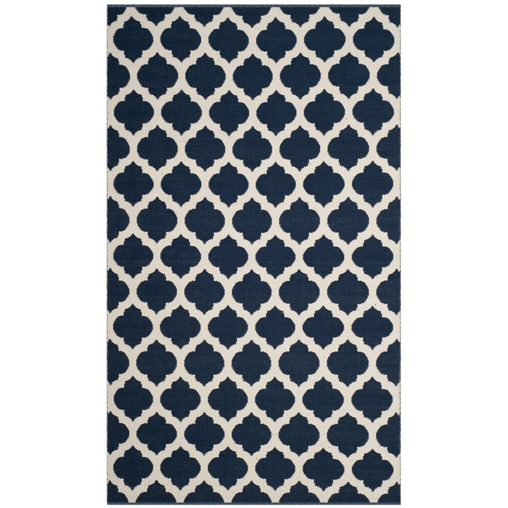 SAFAVIEH Montauk MTK723H Handwoven Navy / Ivory Rug Image 1