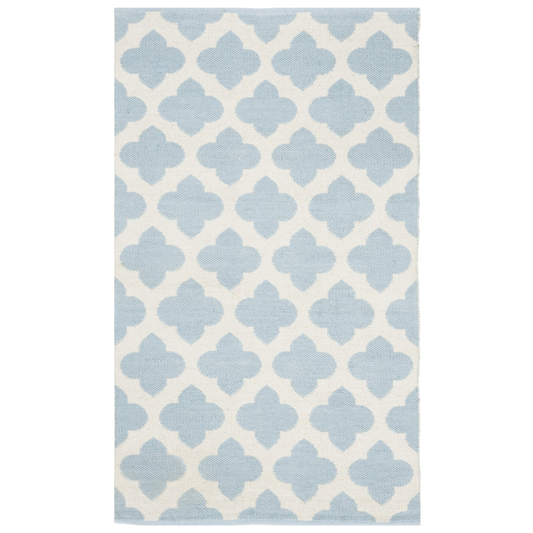 SAFAVIEH Montauk MTK723K Handwoven Light Blue /Ivory Rug Image 8