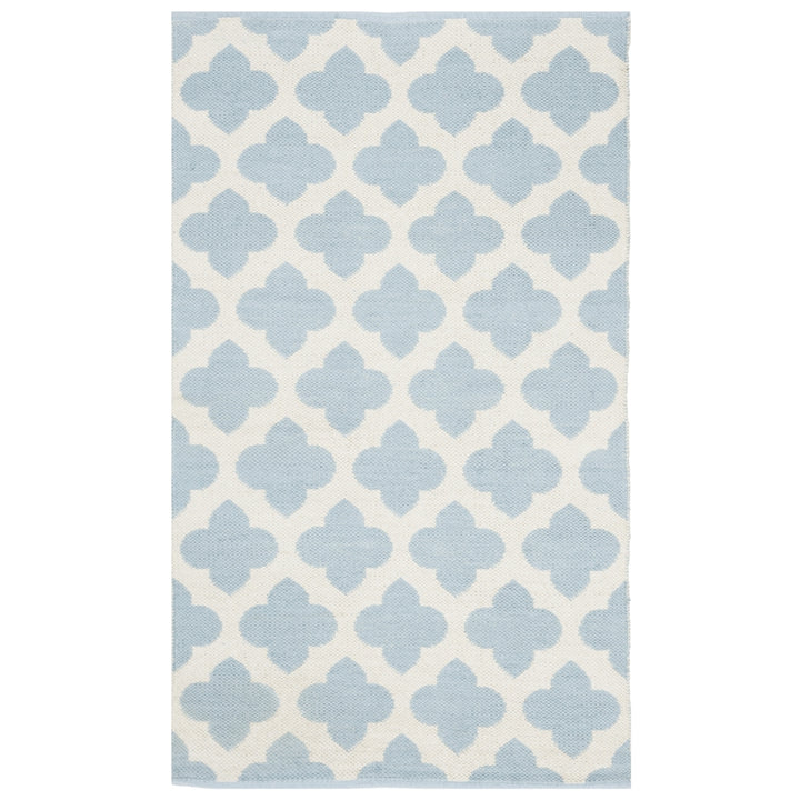 SAFAVIEH Montauk MTK723K Handwoven Light Blue /Ivory Rug Image 8