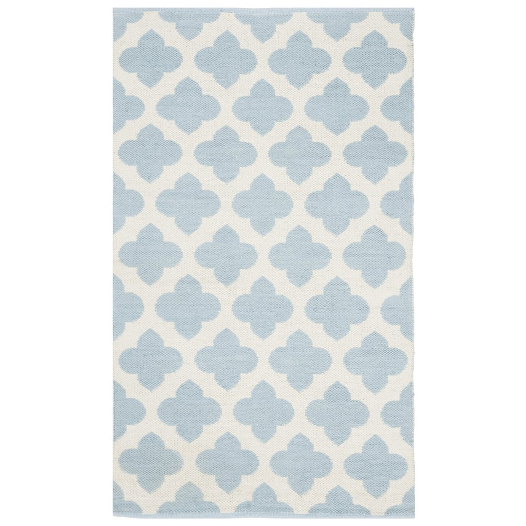 SAFAVIEH Montauk MTK723K Handwoven Light Blue /Ivory Rug Image 1