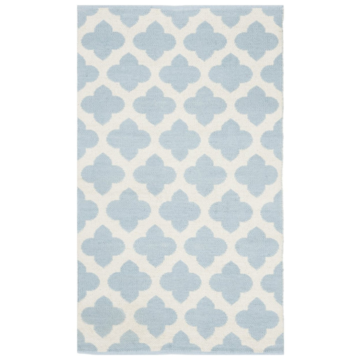 SAFAVIEH Montauk MTK723K Handwoven Light Blue /Ivory Rug Image 1