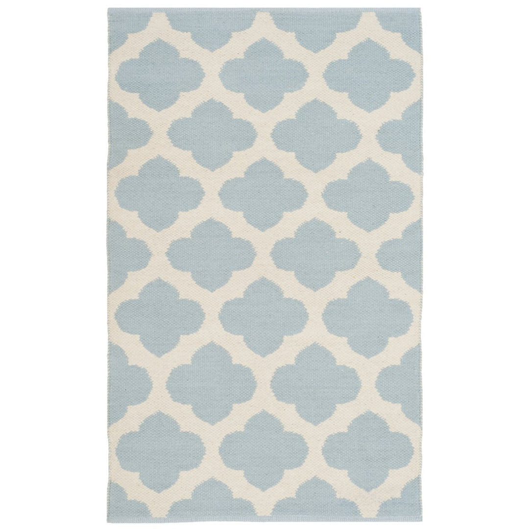 SAFAVIEH Montauk MTK723K Handwoven Light Blue /Ivory Rug Image 1