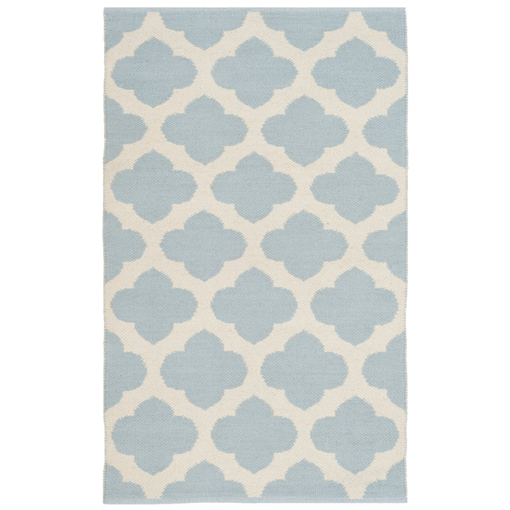 SAFAVIEH Montauk MTK723K Handwoven Light Blue /Ivory Rug Image 1