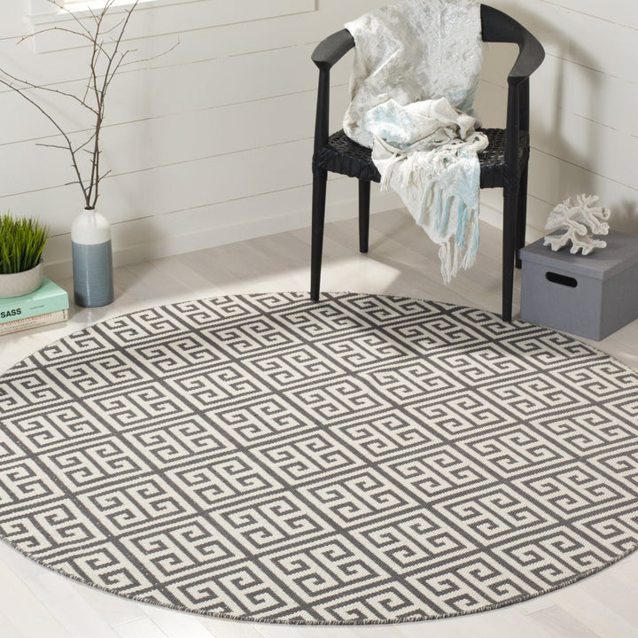 SAFAVIEH Montauk MTK724E Handwoven Dark Grey / Ivory Rug Image 2