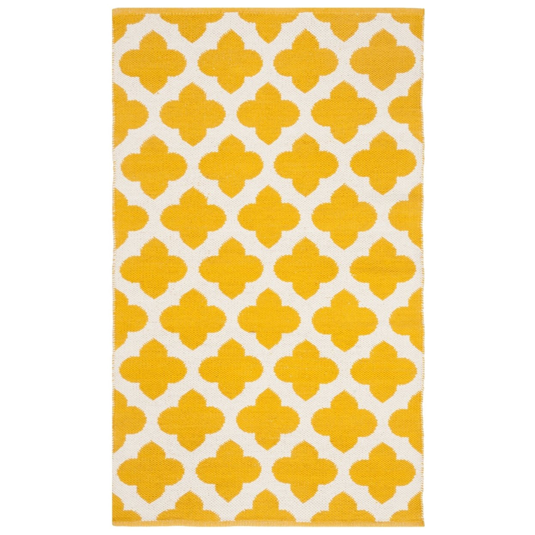 SAFAVIEH Montauk MTK723J Handwoven Yellow / Ivory Rug Image 1