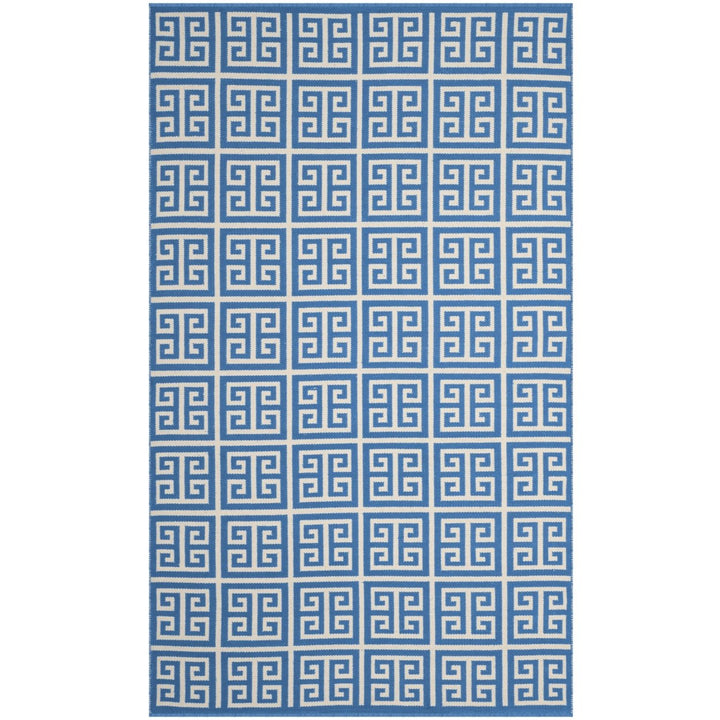 SAFAVIEH Montauk MTK724C Handwoven Blue / Ivory Rug Image 1