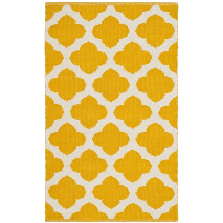 SAFAVIEH Montauk MTK723J Handwoven Yellow / Ivory Rug Image 1