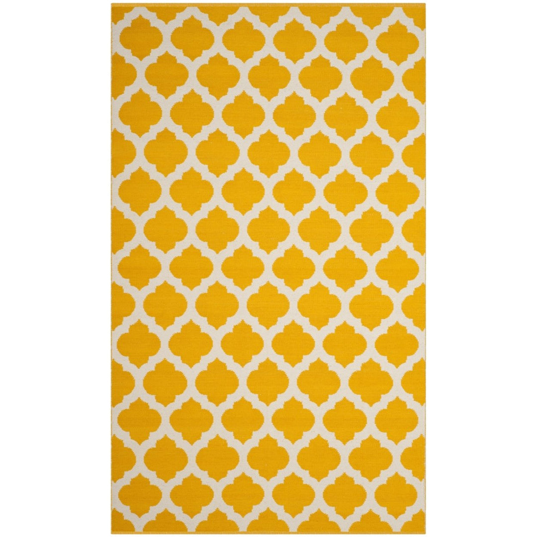 SAFAVIEH Montauk MTK723J Handwoven Yellow / Ivory Rug Image 1