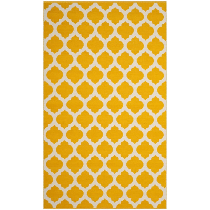 SAFAVIEH Montauk MTK723J Handwoven Yellow / Ivory Rug Image 1