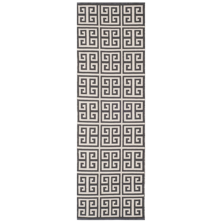 SAFAVIEH Montauk MTK724E Handwoven Dark Grey / Ivory Rug Image 1