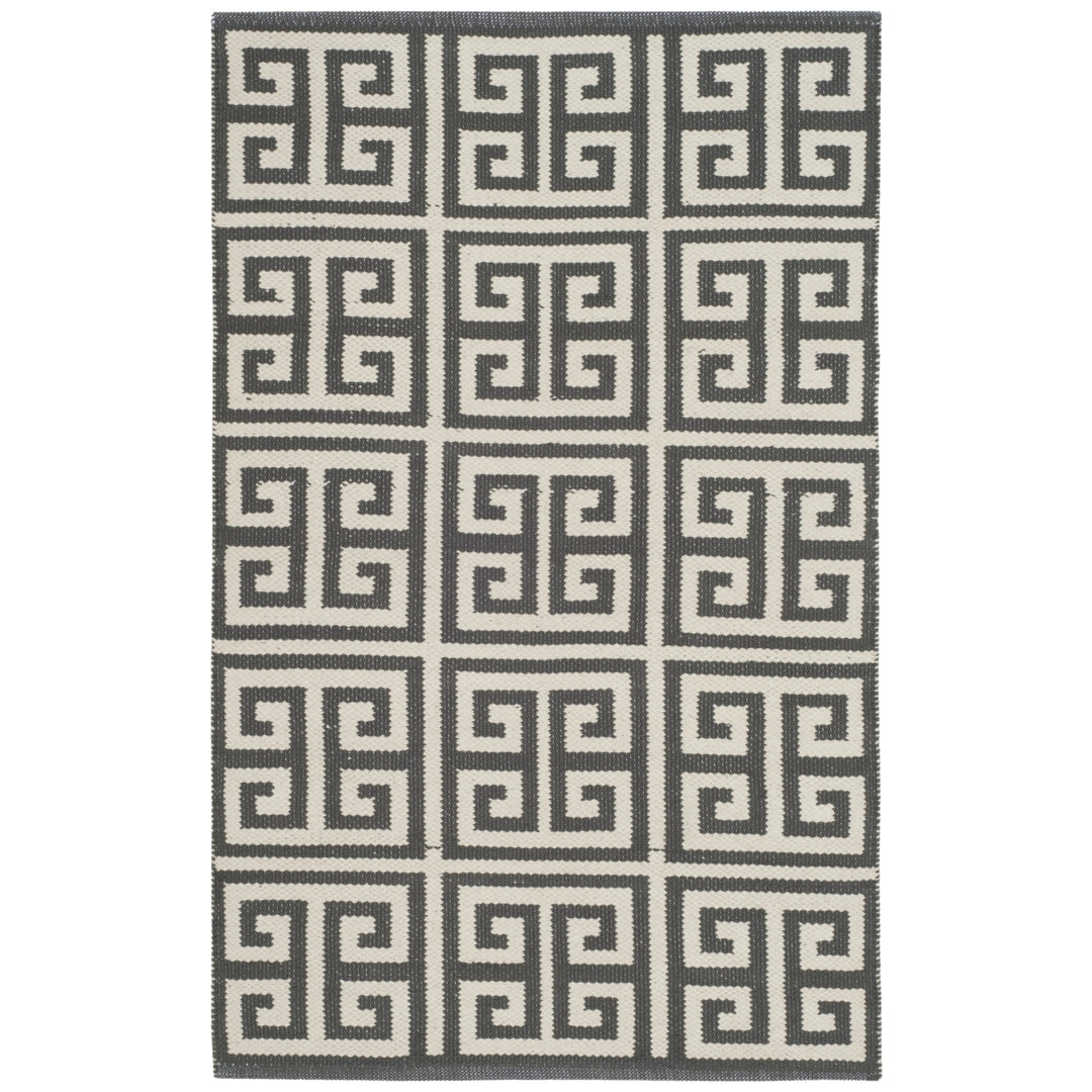 SAFAVIEH Montauk MTK724E Handwoven Dark Grey / Ivory Rug Image 8