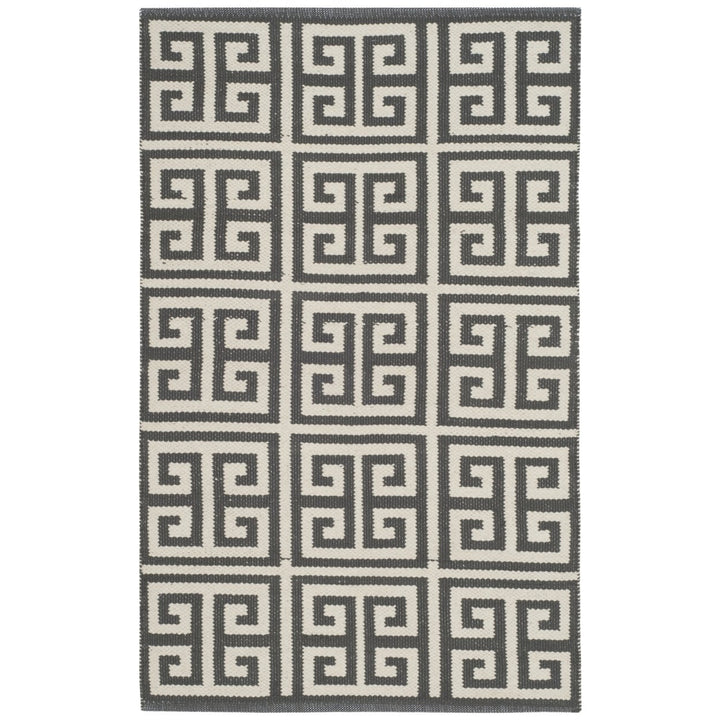 SAFAVIEH Montauk MTK724E Handwoven Dark Grey / Ivory Rug Image 1