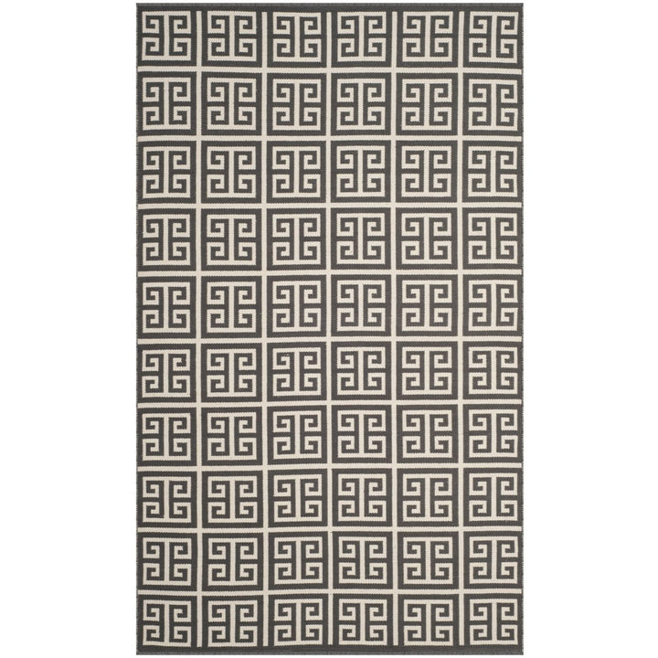 SAFAVIEH Montauk MTK724E Handwoven Dark Grey / Ivory Rug Image 1