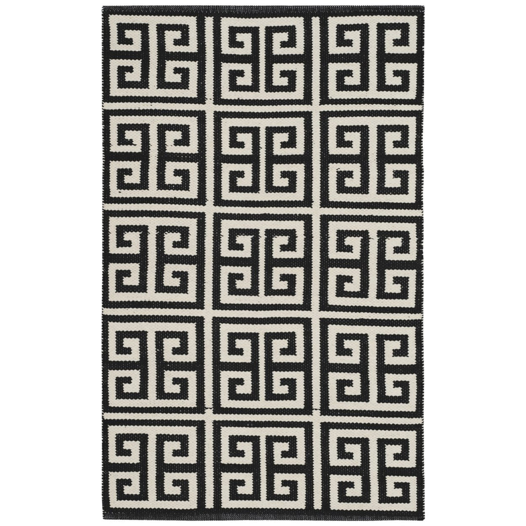 SAFAVIEH Montauk MTK724D Handwoven Black / Ivory Rug Image 1